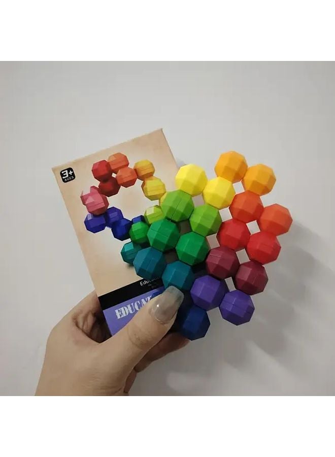20 قطعة كرات صغيرة مكعب بازل ثلاثي الأبعاد لعبة تعليمية للأطفال هدية عيد الميلاد - Image 3