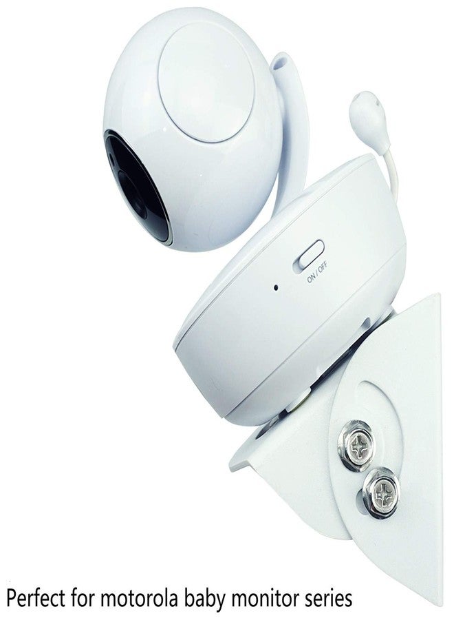 GUCHO Baby Monitor Wall Mount for Infant Optics DXR-8,Adjustable Angle Mounting Brackets for Motorola,Babysense,HelloBaby and Most Universal Camera Stand Indoor Wide Angle Aluminum Alloy Material(White) - Image 4