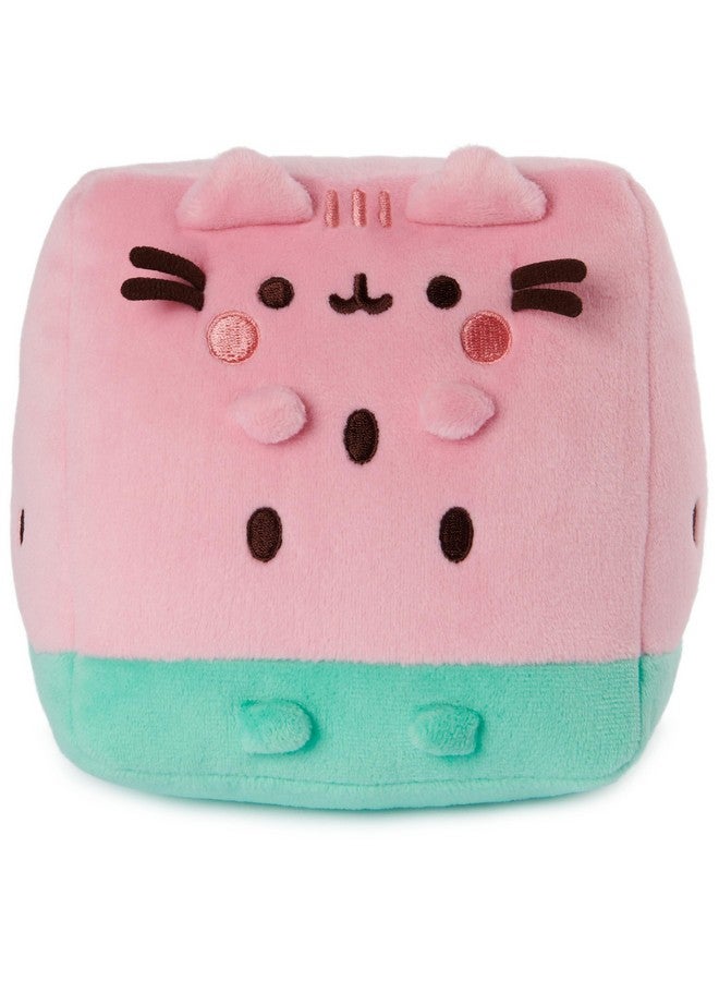 GUND Pusheen Watermelon Plush, Cat Stuffed Animal for Ages 8 and Up, Pink/Green, 6” - Image 1