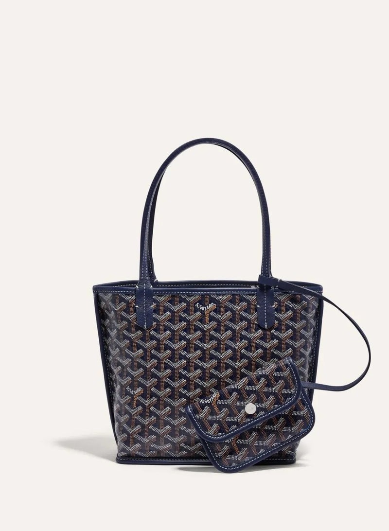Women's Reversible Fashion Tote Handbag with Detachable Small Pouch – Stylish, Casual, and Versatile for Everyday Use - Image 1