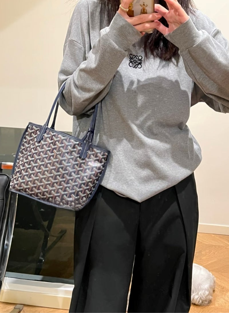 Women's Reversible Fashion Tote Handbag with Detachable Small Pouch – Stylish, Casual, and Versatile for Everyday Use - Image 5