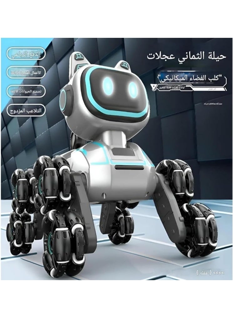 Smart Robot Dog Toy For Kids – Remote & Gesture Control – 8 Wheels – Led Light-Up Eyes - Image 5