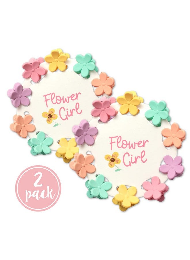 Pop Fizz Designs Flower Girl Gift Flower Girl Hair Clips (Set Of 2) ; Will You Be My Flower Girl Proposal Gifts ; Flower Girl Thank You Present Hair Clips ; Flower Girl Gifts From Bride - Image 3