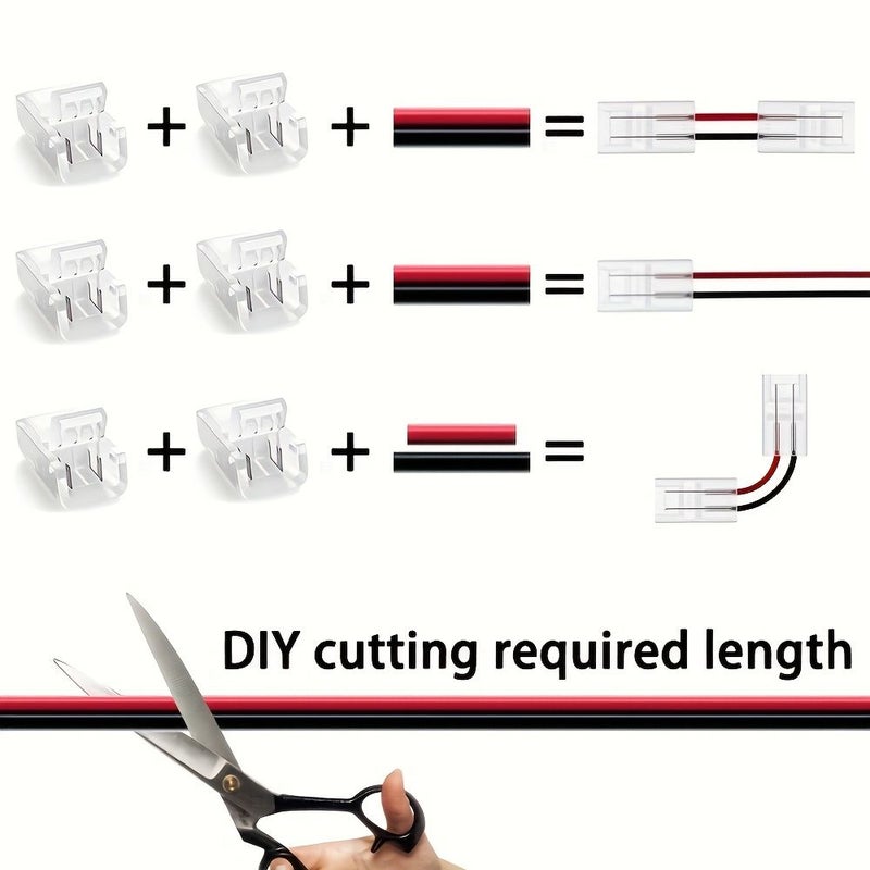 17 دبابيس 6 دبابيس مجموعة موصل شريط LED 12 مم اتصال سريع بدون لحام لـ 5050 2835 3528 RGBWW - Image 2