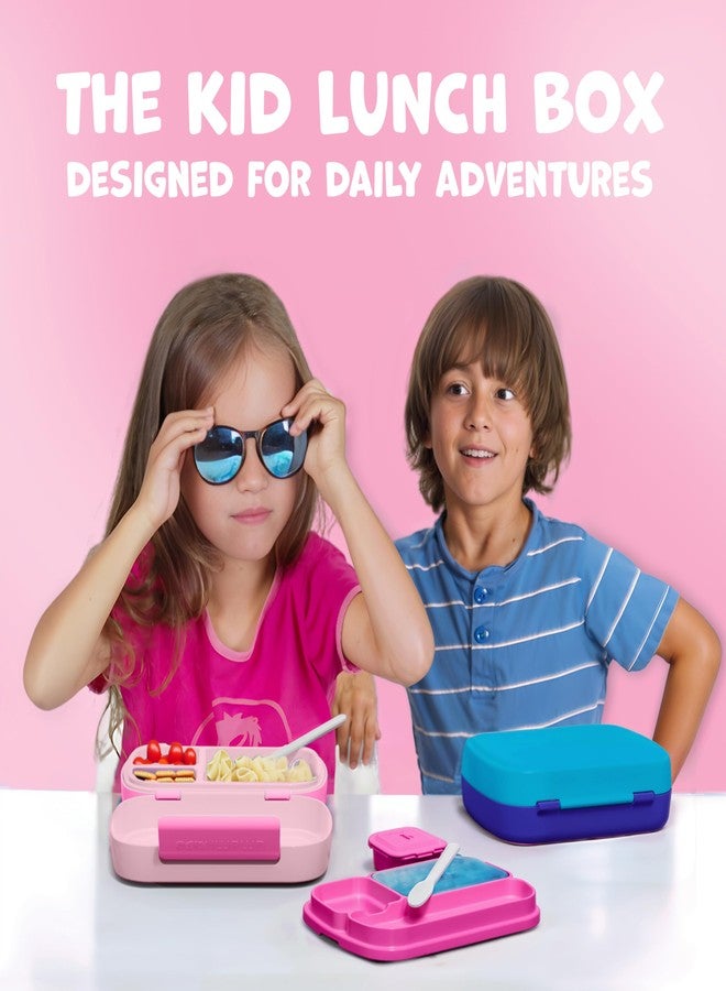 Umami All-in-1 Bento Box for Kids, Ice-pack & Utensils Included, 100% Leakproof & BPA free, Parents' favorite Lunch Box Kids (Candy Pink, 23 oz) - Image 2