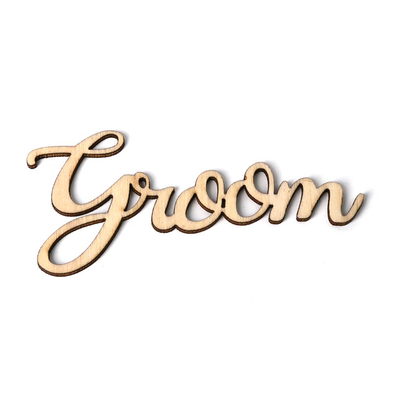 5pcs/set Wooden Letter Groom Wedding Sign Ornaments Embellishments DIY Craft Decoration Party Accessories - Image 2