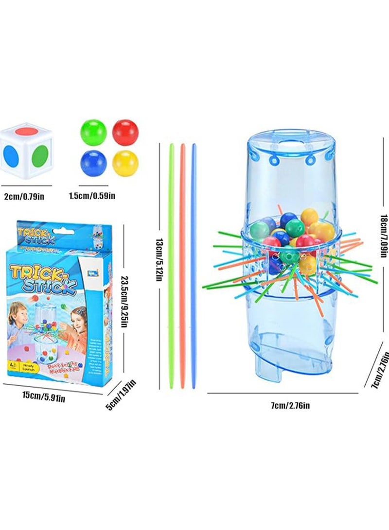 Family Friendly Stick Pull Floor Game, Fun Stick Game For Kids With Beads, Sticks And Pagoda Shaped Game Units, Family Board Game  - Image 2