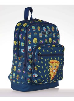 KAUKKO Kids&love Navy Blue Zombie Pizza Primary School Backpack - Boy  - Image 2