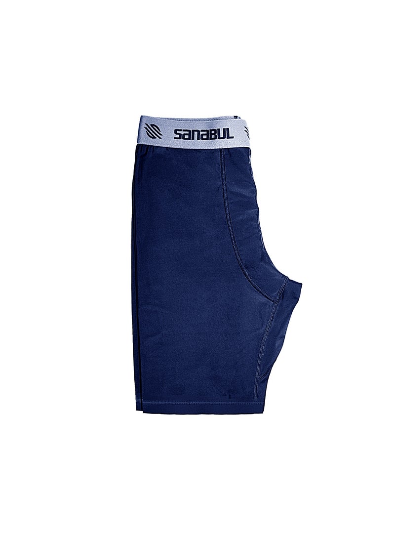 سنابول شورت ضغط رجالي – مقاس 2XL، أزرق داكن، مناسب للملاكمة، MMA وفنون قتالية، أداء رياضي قابل للتنفس - Image 3