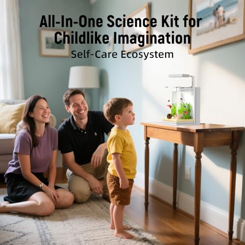 AQUASMITH 2-Gallon All-in-One Fish Tank – Silent Pump, 3-Stage Filtration & Easy Water Change, Perfect Self-Care Betta Aquarium Kit for Kids & Beginners (White - Image 2
