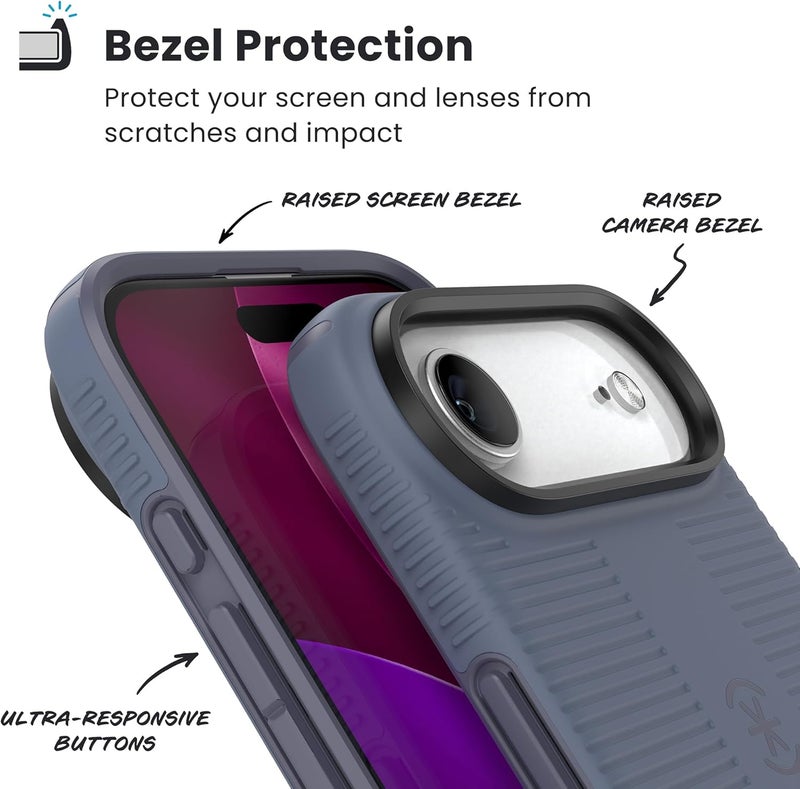 Speck CANDYSHELL Grip +MS Case for iPhone 17 Air - Mystery Blue/Faded Denim | Slim Protective Grip | Drop Protection | MagSafe Compatible - Image 5