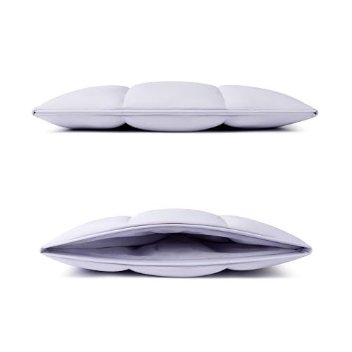 Comfyable Puffy Laptop Sleeve 15 16 Inch, Quilted Puffer Laptop Carrying Case for Women, Pillow Pouch Compatible for MacBook Air M5 & MacBook Pro M5 Pro/Max 2026, Lavender - Image 3