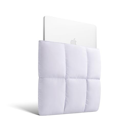 Comfyable Puffy Laptop Sleeve 15 16 Inch, Quilted Puffer Laptop Carrying Case for Women, Pillow Pouch Compatible for MacBook Air M5 & MacBook Pro M5 Pro/Max 2026, Lavender - Image 2