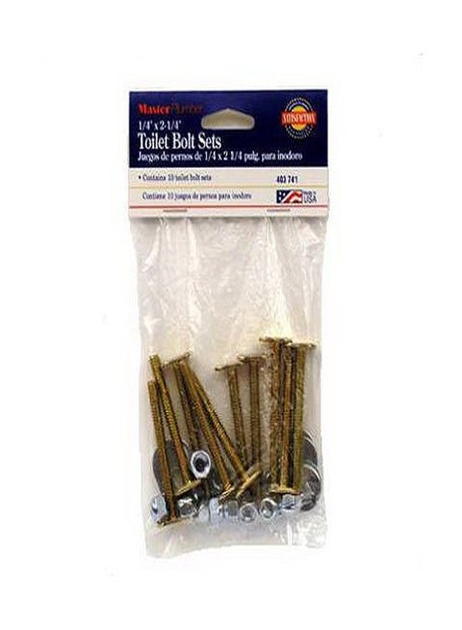 Master Plumber 403741 MP Brass Toilet Bolt, 10-Pack