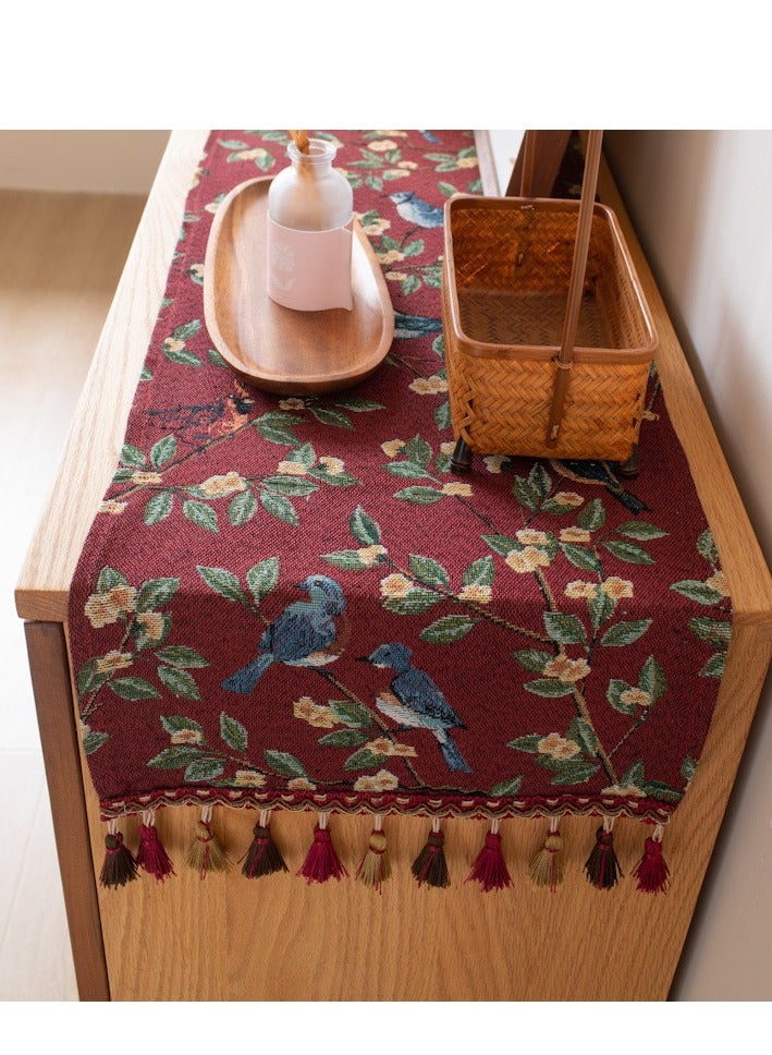 American retro long table runner, tea table, table cloth and flag, light luxury jacquard embroidery long tablecloth 30*180cm - Image 5