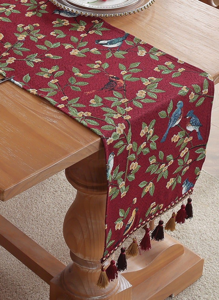 American retro long table runner, tea table, table cloth and flag, light luxury jacquard embroidery long tablecloth 30*180cm - Image 4