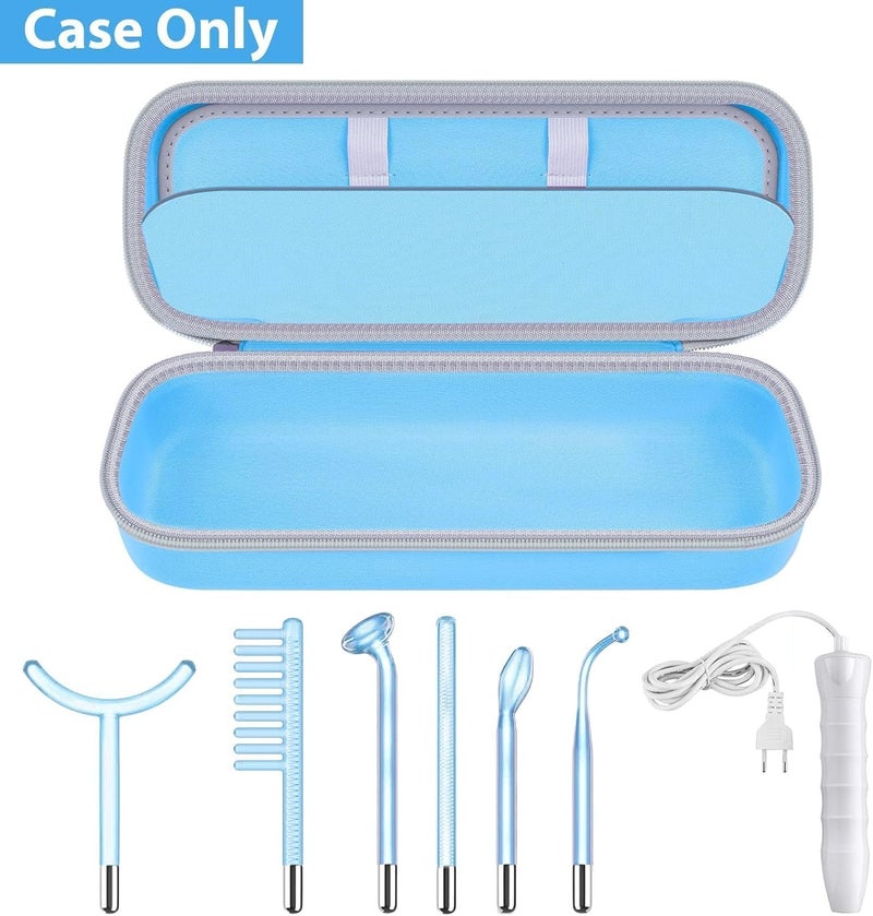 GWCASE Case Compatible with Houzzi/for NuDerma/for Signstek/for APREUTY/for FAZJEUNE/for NewWay Professional Clinical Portable Handheld High Frequency Skin Wand Machine, 6 Neon & Argon Wands (Box Only)-Blue - Image 3