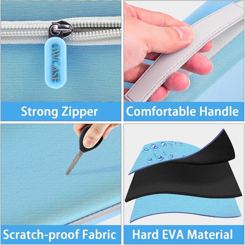 GWCASE Case Compatible with Houzzi/for NuDerma/for Signstek/for APREUTY/for FAZJEUNE/for NewWay Professional Clinical Portable Handheld High Frequency Skin Wand Machine, 6 Neon & Argon Wands (Box Only)-Blue - Image 4