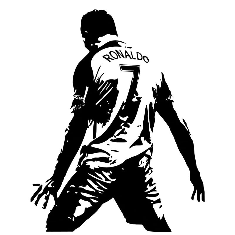 Ronaldo wall Sticker - Ronaldo Winning Signature wall poster - CR7 wall poster - 300GSM - Glossy - Strong adhesive Sticker Poster  - Image 1