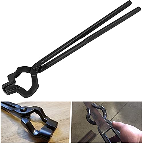 Bonbo Knifemaking and Blacksmithing Tongs, 16" Z V-Bit Tongs Ideal for Beginner and Seasoned Blacksmiths & Bladesmiths, Z-Jaw Offset Knife Making Tongs Blacksmith Z Type Tongs with V-Bit Jaws - Image 1