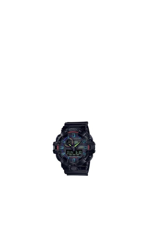 G-SHOCK Casio Men Watch G-Shock Digital Analog Black Dial Resin Band GA-700RGB-1ADR. - Image 1