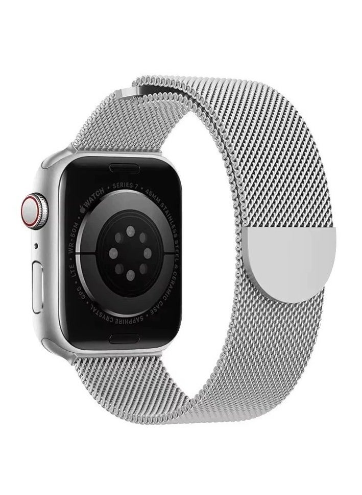 CoomBe 2 PCS Strap for Apple iWatch Series 10 46mm, Metal Stainless Steel Bracelet Black and Silver  - Image 2