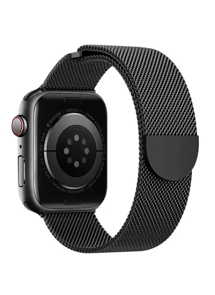 CoomBe 2 PCS Strap for Apple iWatch Series 10 46mm, Metal Stainless Steel Bracelet Black and Silver  - Image 3