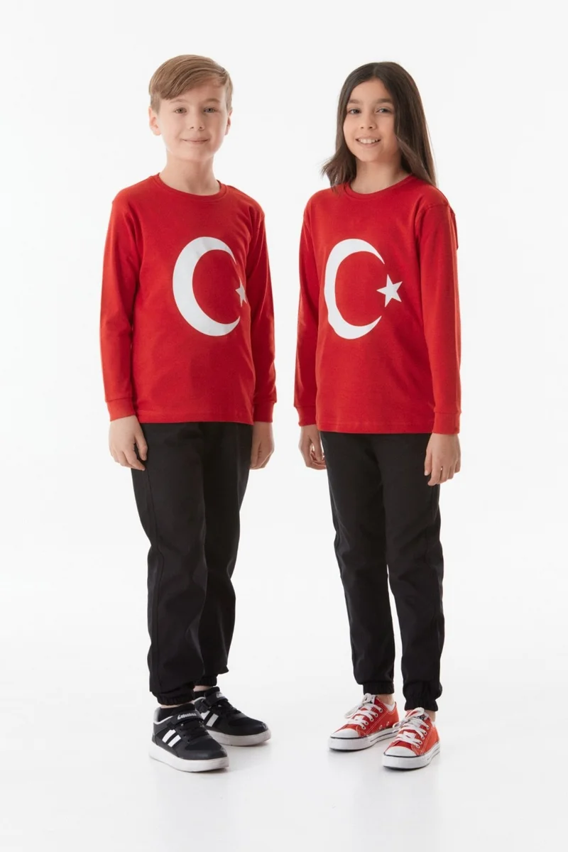 فولامودا Turkish Flag Printed Kids Sweatshirt