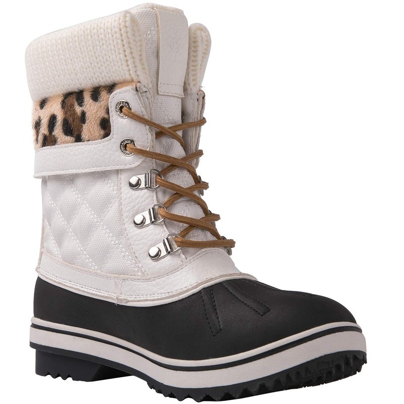 GLOBALWIN Snow Boots For Women White Women's Winter Boots 5.5M - Image 4
