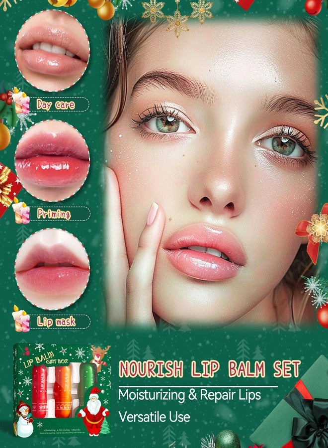 LYSdefeu Lip Balm Kit-3Pcs Lip Care Moisturizer,Hydrating Lip Repair Sticks for Dry Cracked Lip,Vegan & Cruelty-Free Lip Gloss Lip Products, Christmas Stocking Stuffers Lip Treatment Gift Set for Women Men - Image 2