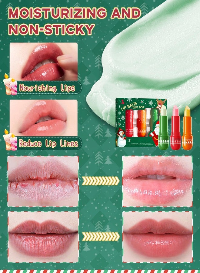 LYSdefeu Lip Balm Kit-3Pcs Lip Care Moisturizer,Hydrating Lip Repair Sticks for Dry Cracked Lip,Vegan & Cruelty-Free Lip Gloss Lip Products, Christmas Stocking Stuffers Lip Treatment Gift Set for Women Men - Image 5