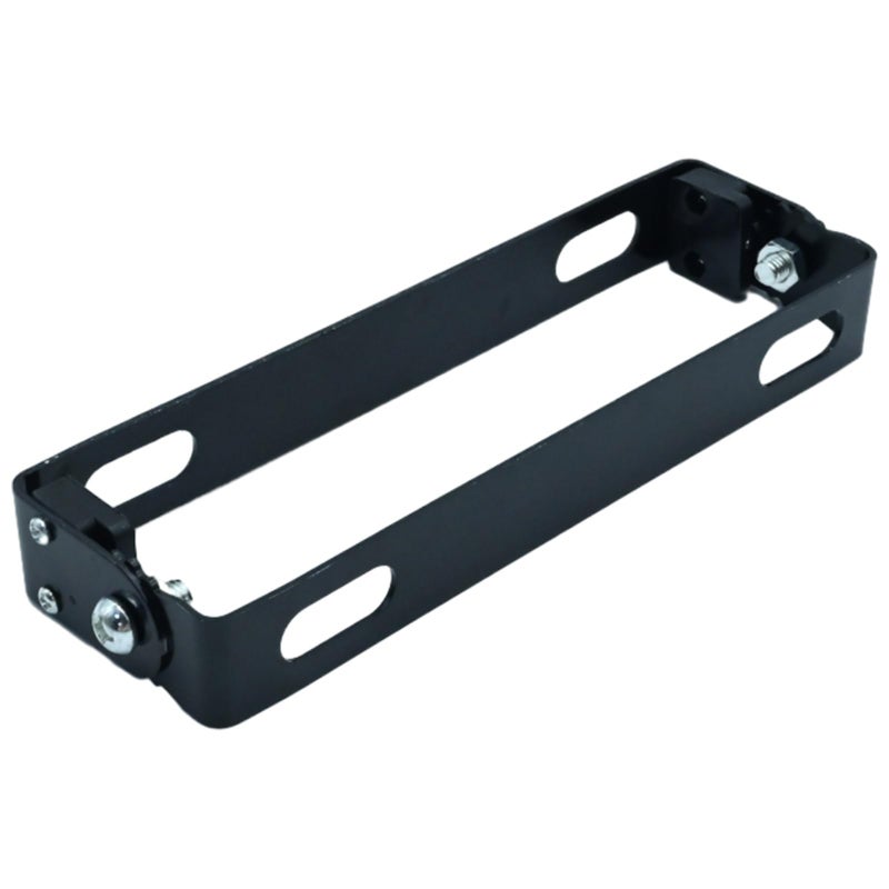 UOIENRT 180 Degree Adjustable License Plate Mount Bracket Flipper Black License Plate Modification Bracket Aluminum License Plate Flipper for Motorcycle Bike Dirty Bike ATV