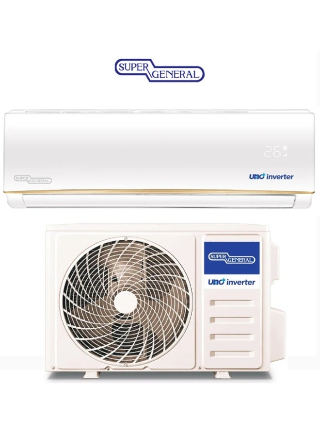 سوبر جنرال Split Air Conditioner 2.5 Ton, Cooling Only, 28200 BTU, Inverter, Gold Fins, 4-Way Air Distribution, R32 Refrigerant, Sleep Timer | KSGS314i KSGS314i WHITE - Image 1