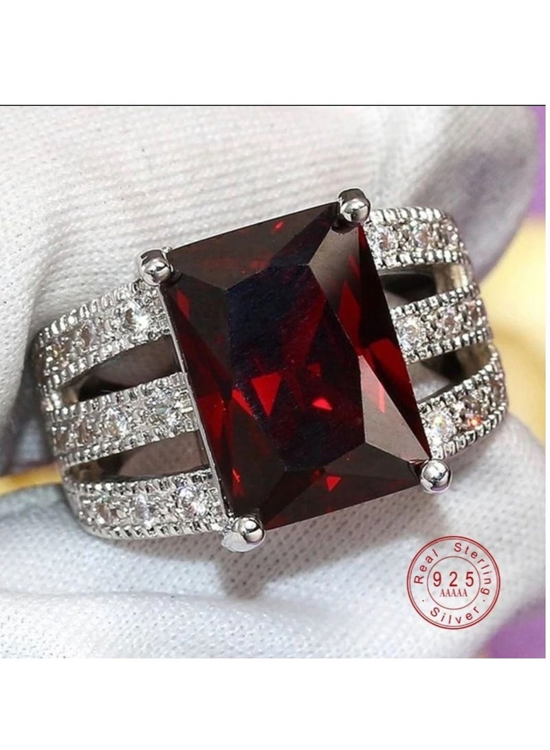 استراتيجية خاتم مصنوع من الفضة الإسترليني عيار 925 ومرصع بالزكرونيا المكعبة - Image 2