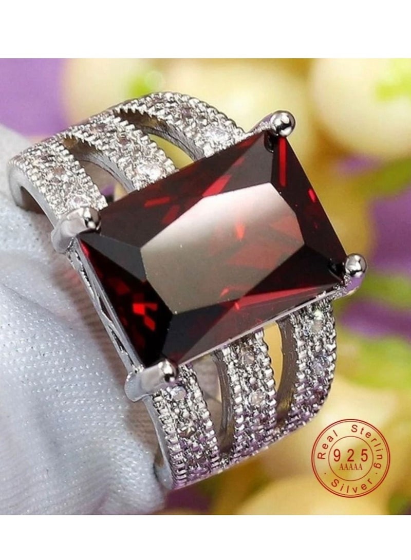 استراتيجية خاتم مصنوع من الفضة الإسترليني عيار 925 ومرصع بالزكرونيا المكعبة - Image 5