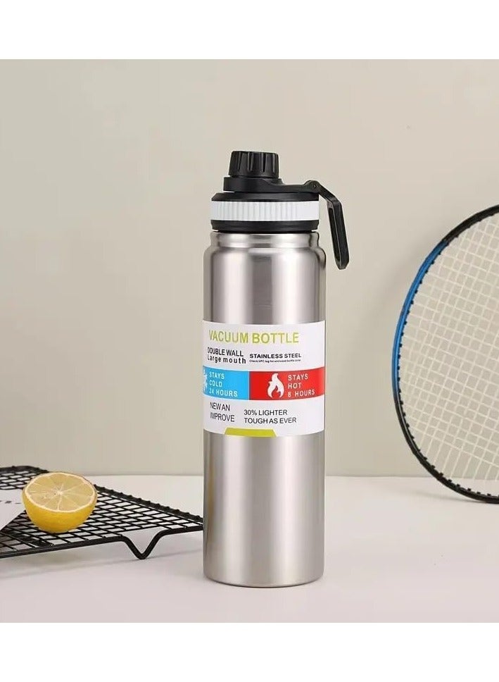 QSHOP 1000ml Stainless Steel Vacuum Insulated Thermal Bottle, Leakproof BPA Free Sports Water Bottle for Coffee Tea Travel to Keep Drinks Hot or Cold - Image 1