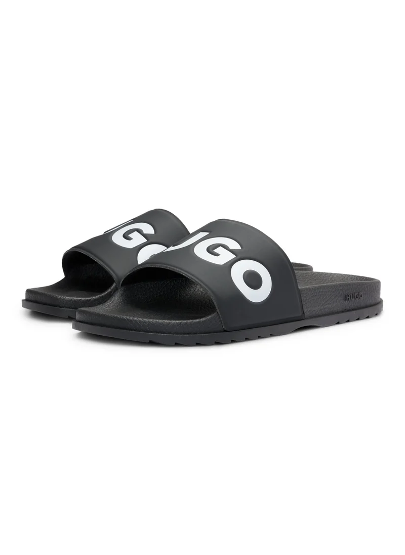 HUGO Slides with logo strap