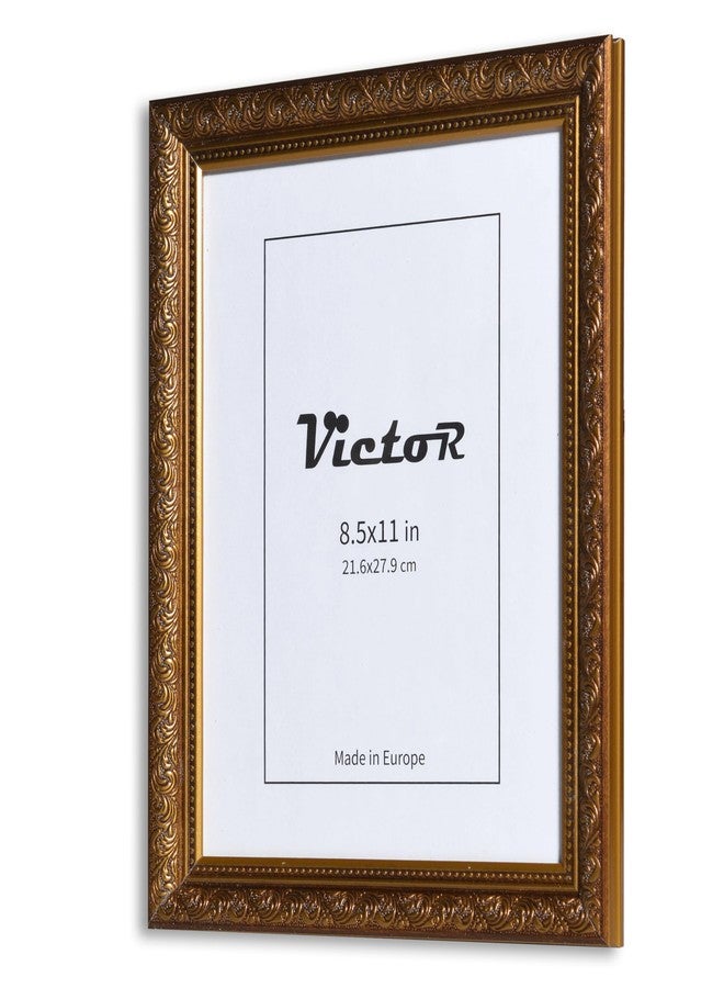 فيكتور إطار صور VictoR مقاس 8.5 × 11 بوصة، لون بني ذهبي، من مجموعة روبنز - إطارات صور مقاس 8.5 × 11 بوصة - مع زجاج أكريليك مقاوم للكسر - عتيق - بني 8.5 × 11 بوصة - للتعليق فقط - Image 2