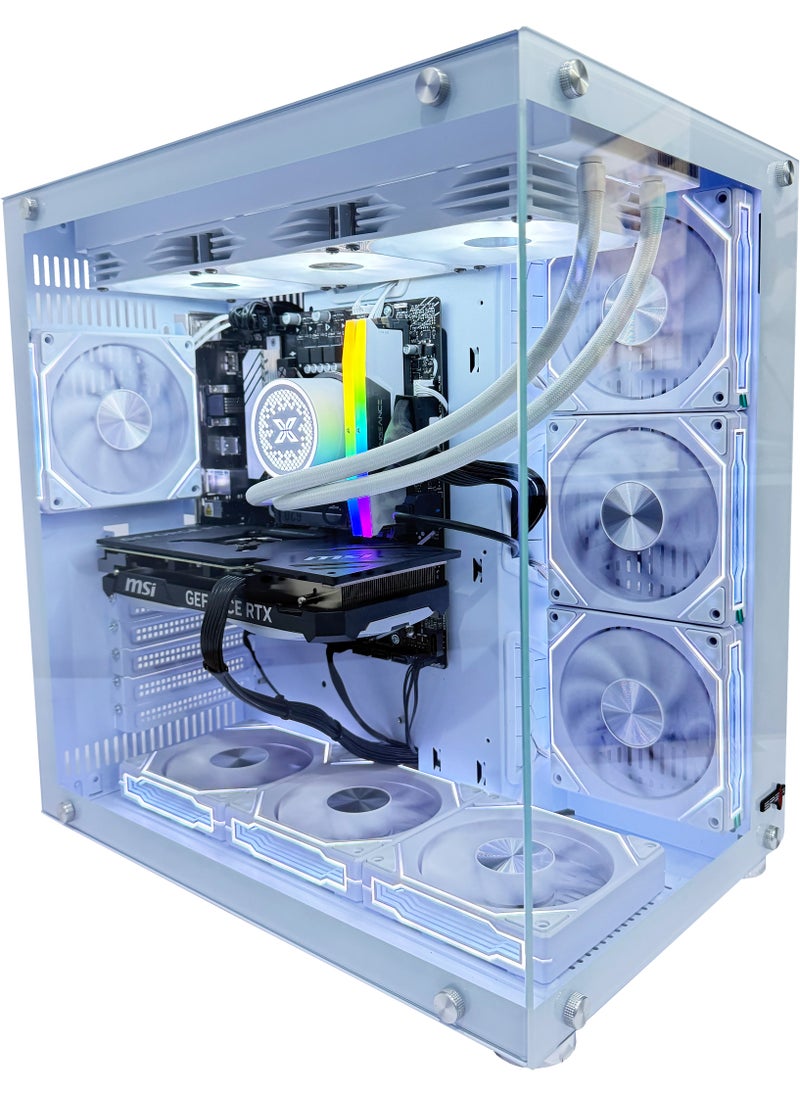 Setup Master - Gaming PC RTX 4060Ti, Intel i5-14400F Processor, B760M-K D5 Motherboard, DDR5 16GB RAM, 1TB M.2 SSD, 7 Fans Case White RGB Windows 11 Pro - Image 1