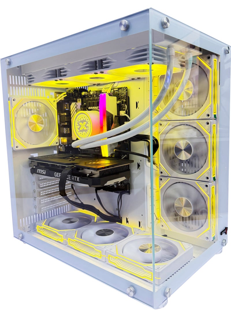 Setup Master - Gaming PC RTX 4060Ti, Intel i5-14400F Processor, B760M-K D5 Motherboard, DDR5 16GB RAM, 1TB M.2 SSD, 7 Fans Case White RGB Windows 11 Pro - Image 1