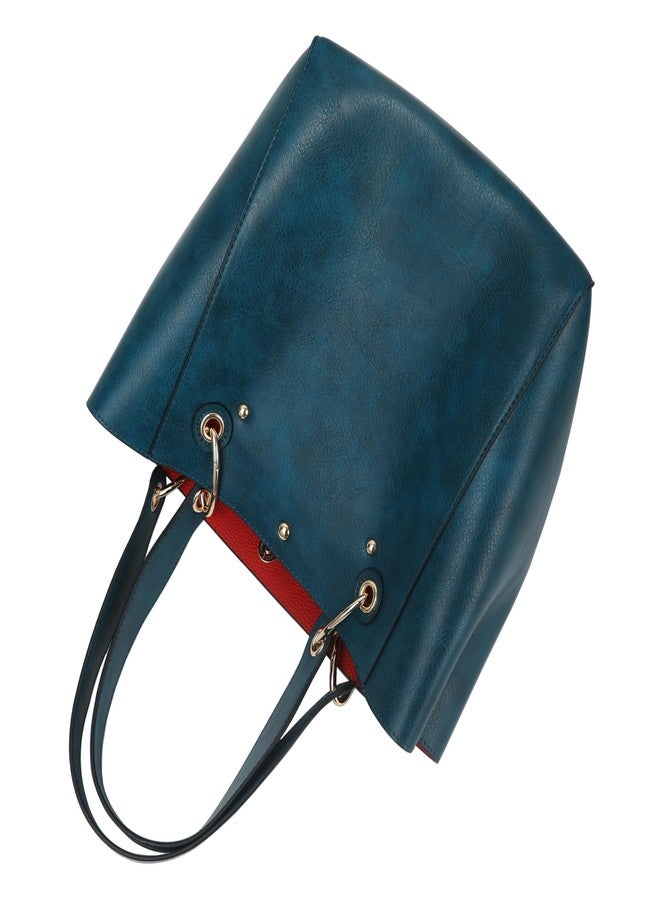 sqlp Large Work Tote Bag for Women Designer Purses and Handbags Big Bucket bags Ladies Travel Crossbody Purse Royal Blue, Royal Blue, One size - Image 2
