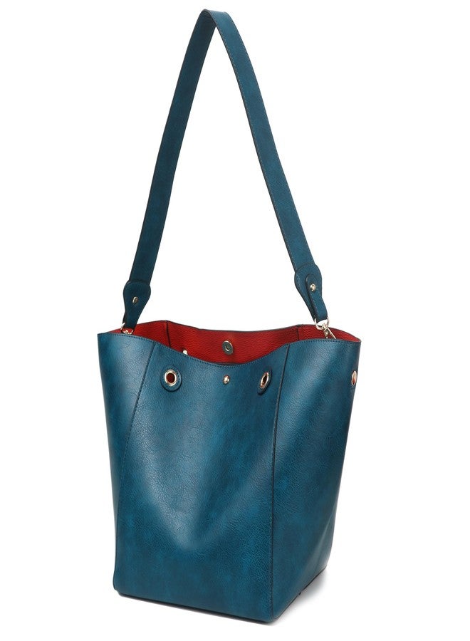 sqlp Large Work Tote Bag for Women Designer Purses and Handbags Big Bucket bags Ladies Travel Crossbody Purse Royal Blue, Royal Blue, One size - Image 3