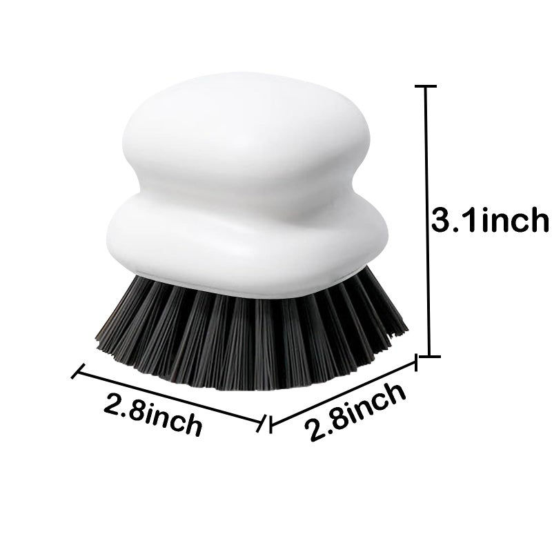 CD HOME Dish Brush with Handle, Kitchen Scrub Brushes for Cleaning, Dish Scrubber with Nylon bristles for Sink, Pots, Pans (1Pack White Nylon bristles) - Image 4