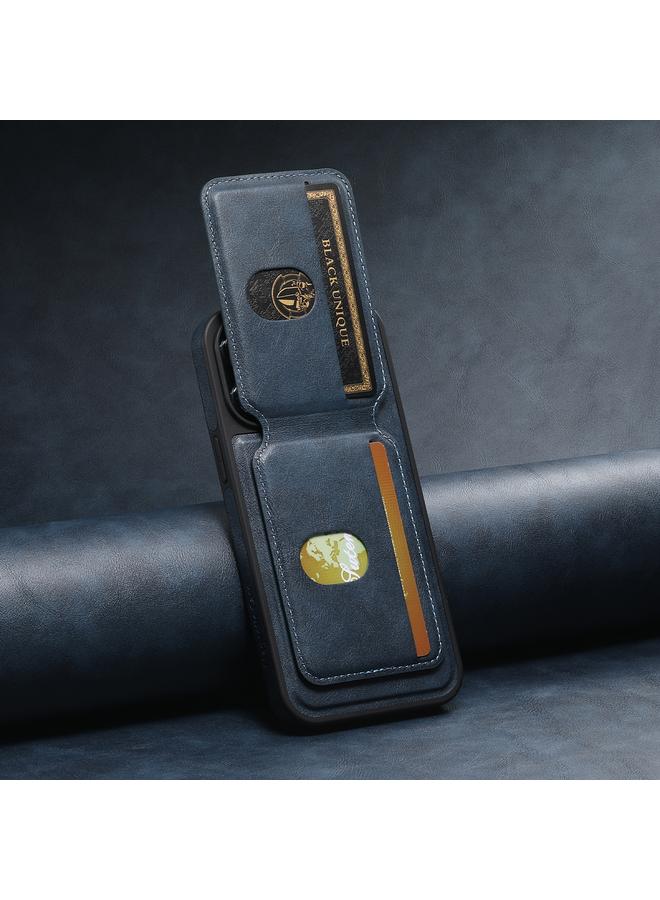 سوتين جراب لهاتف iPhone 14 Pro Max M2 Oil Wax MagSafe حقيبة بطاقات أفقية - Image 3