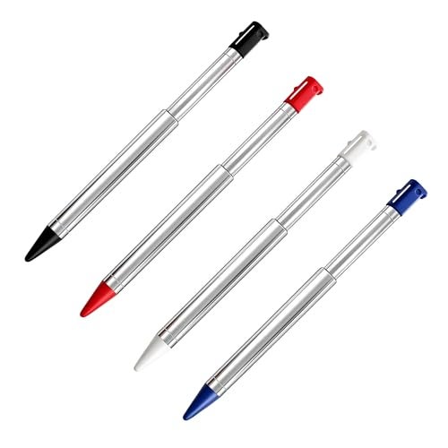 Xahpower 3DS Stylus Pen, Metal Retractable Replacement Stylus Compatible with Nintendo 3DS, 4in1 Combo Touch Styli Pen Set Multi Color for 3DS - Image 1