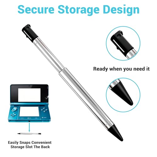 Xahpower 3DS Stylus Pen, Metal Retractable Replacement Stylus Compatible with Nintendo 3DS, 4in1 Combo Touch Styli Pen Set Multi Color for 3DS - Image 4