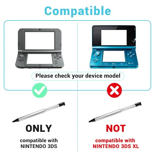Xahpower 3DS Stylus Pen, Metal Retractable Replacement Stylus Compatible with Nintendo 3DS, 4in1 Combo Touch Styli Pen Set Multi Color for 3DS - Image 2