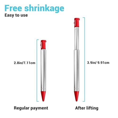 Xahpower 3DS Stylus Pen, Metal Retractable Replacement Stylus Compatible with Nintendo 3DS, 4in1 Combo Touch Styli Pen Set Multi Color for 3DS - Image 3
