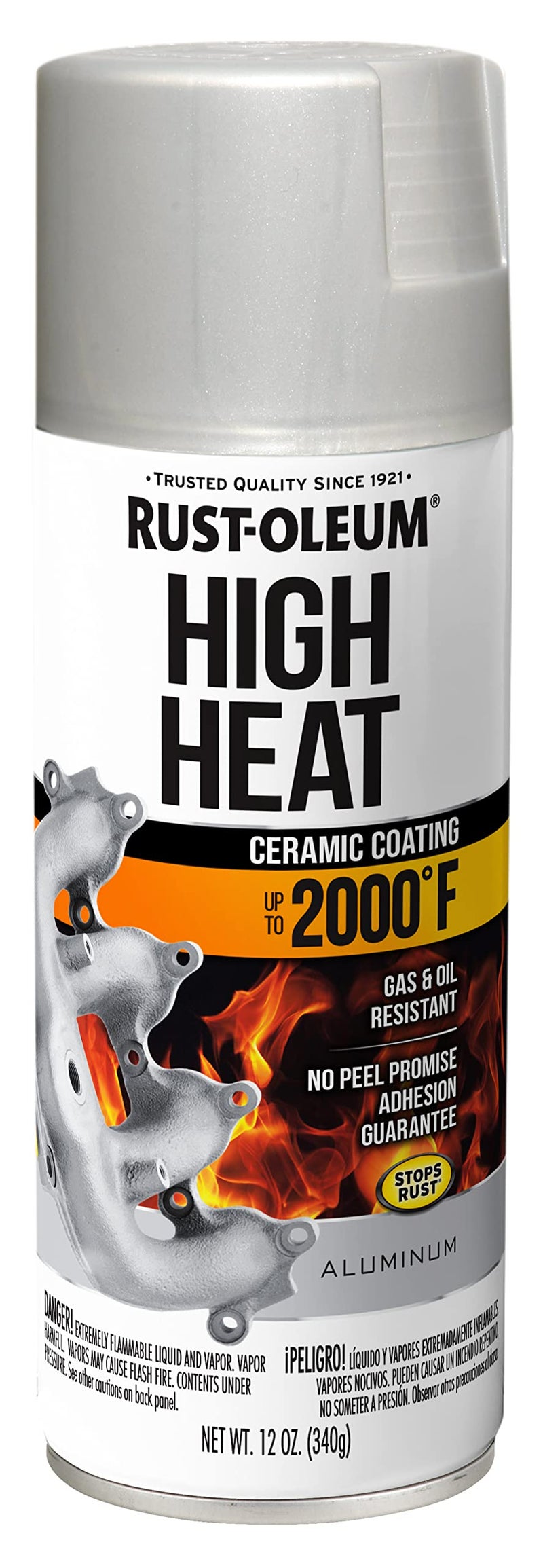 RUST-OLEUM RustOleum 248904 Automotive High Heat Spray Paint Flat Aluminum 12 Ounce Pack of 1 - Image 3