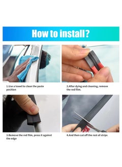 RATSAW Car Weather Stripping, 19mm Car Sunroof Seal, Windshield Weather Seal Rubber Stripping Trim Weatherstrip Adhesive T Shape Sunroof Cover Leak Sound Proofing  - Image 5